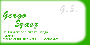 gergo szasz business card