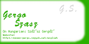 gergo szasz business card